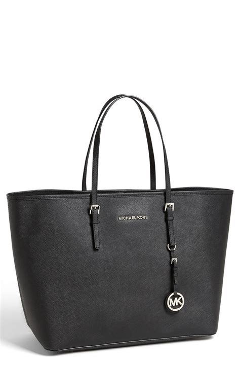 tote bag michael kors black|Michael Kors black medium tote.